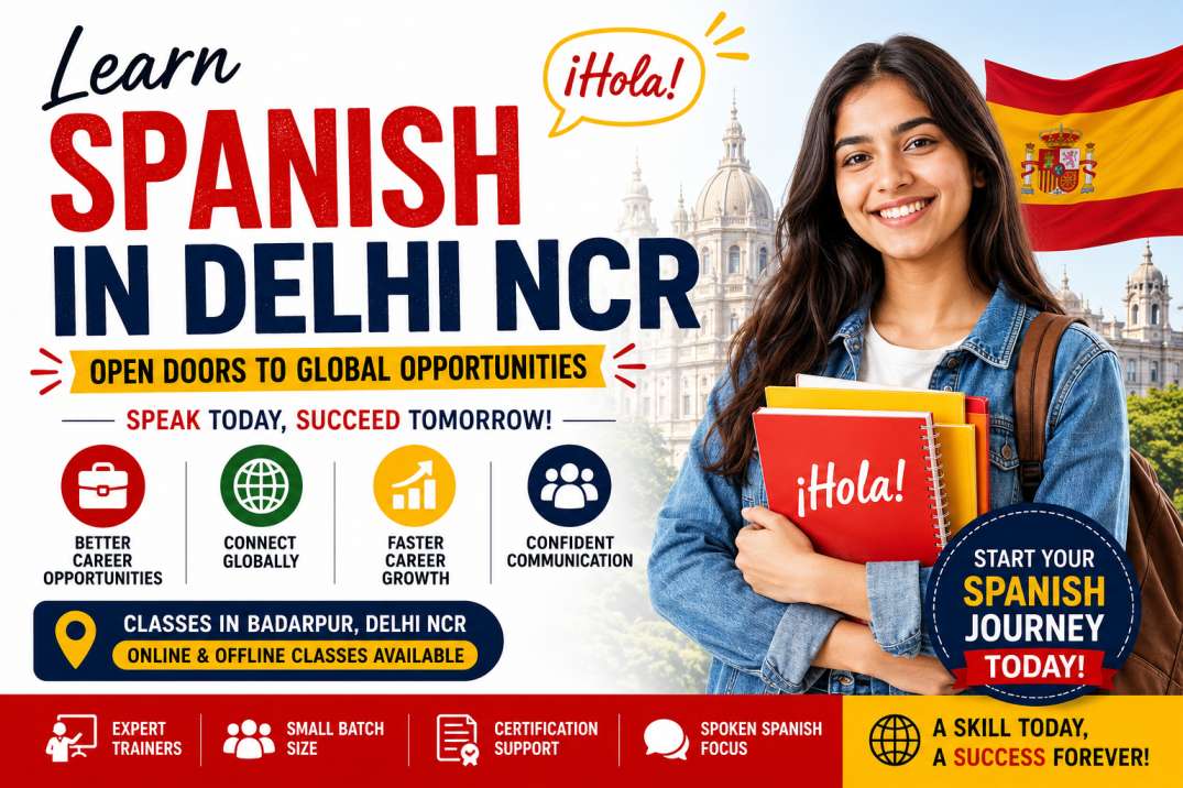Join the best Spanish language institute in Delhi NCR. Learn Spanish with expert trainers through online and offline classes. Boost your career with professional Spanish language courses and certification training.